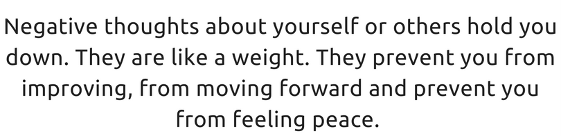 negative thoughts prevent you from feeling peace