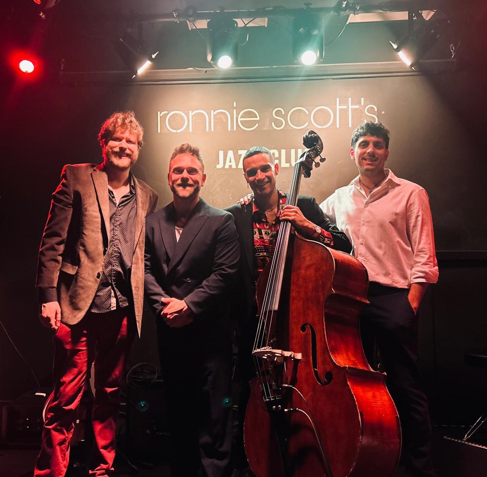 Hans Luchs and his quartet on stage at Ronnie Scott's Jazz Club in London
