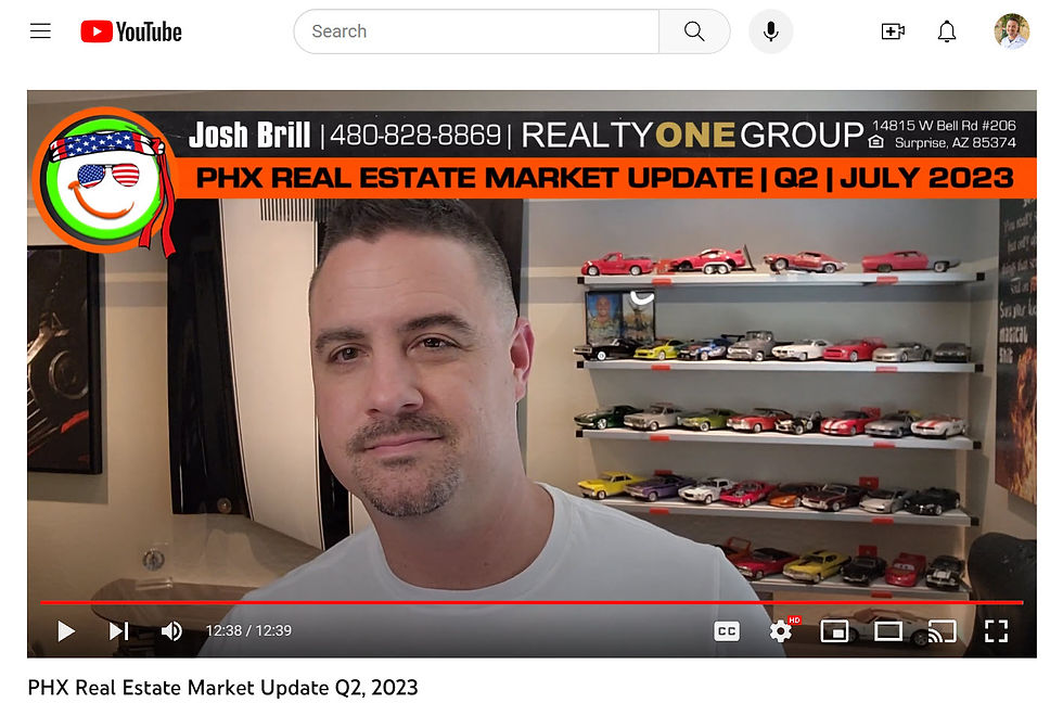 Josh Brill Realty One Group Surprise Real Estate Market Video