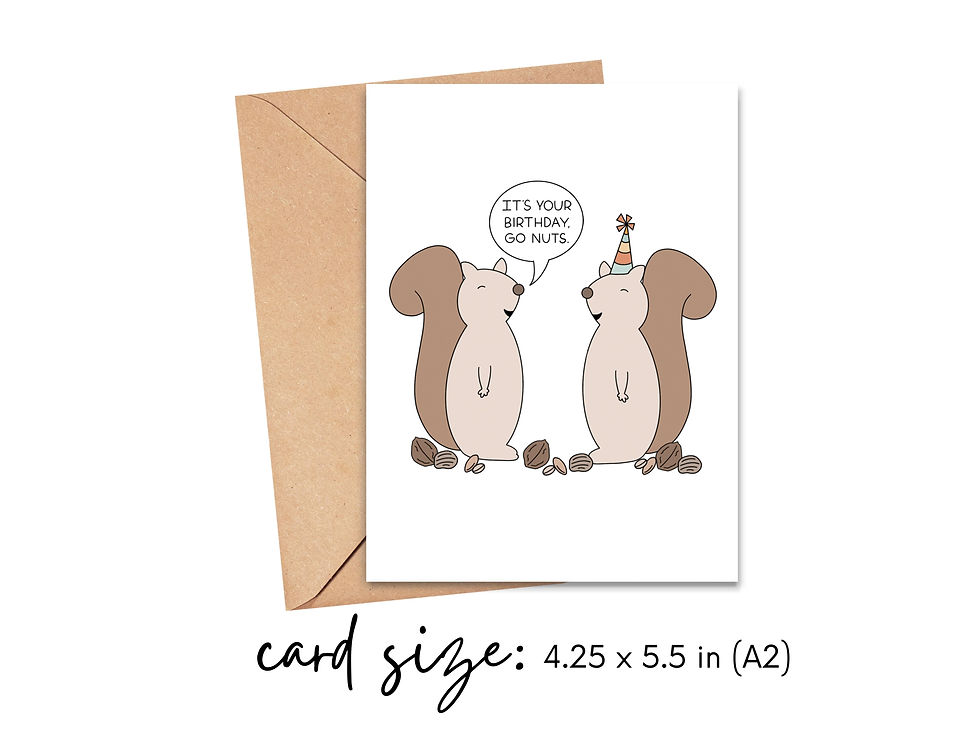 Thumbnail: Go Nuts Squirrel Birthday Card