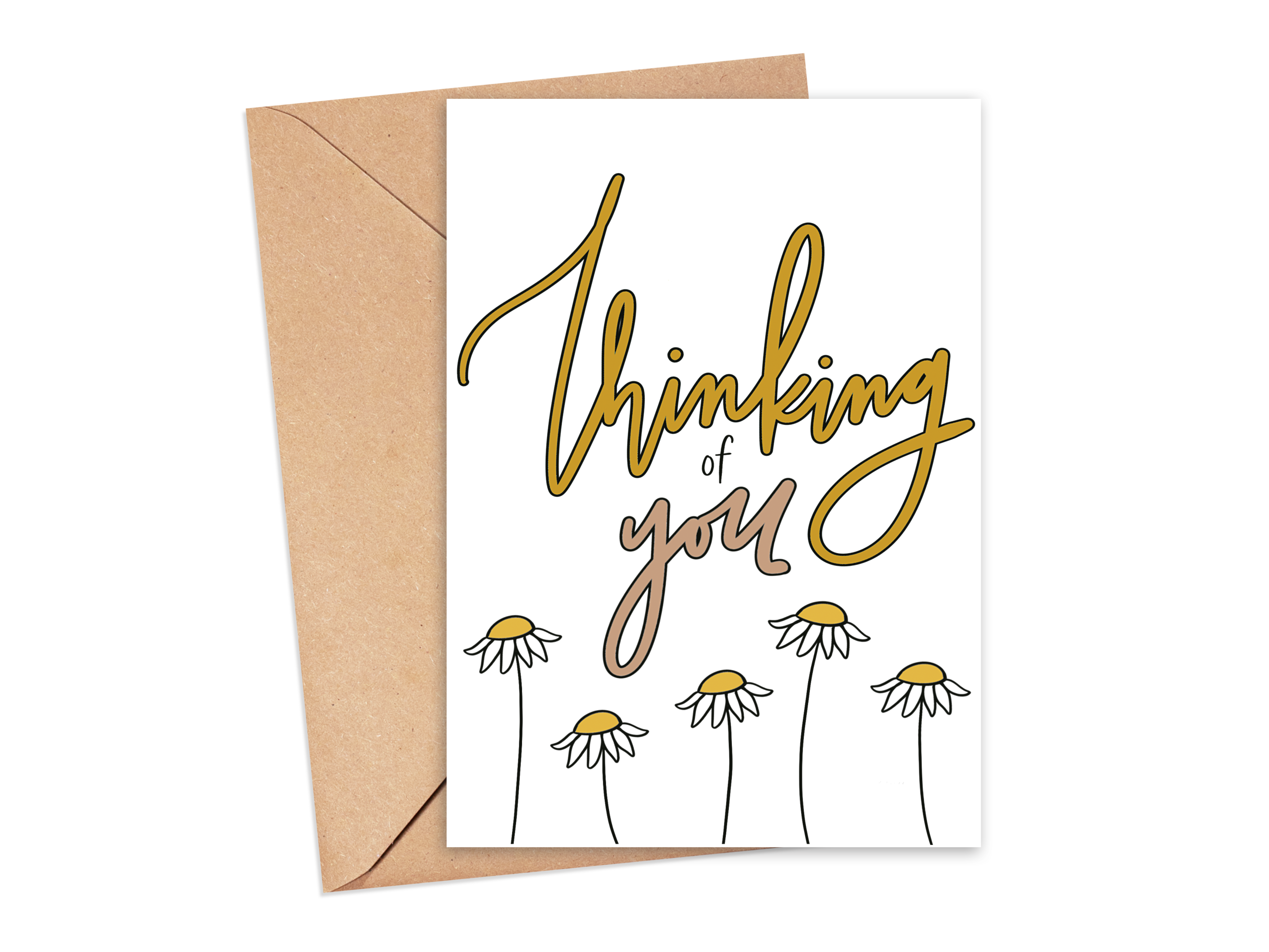 Thinking of You Pastel Flowers Card