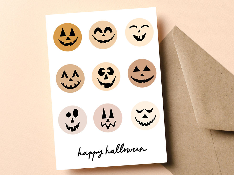 Thumbnail: Happy Halloween Pumpkin Faces Card