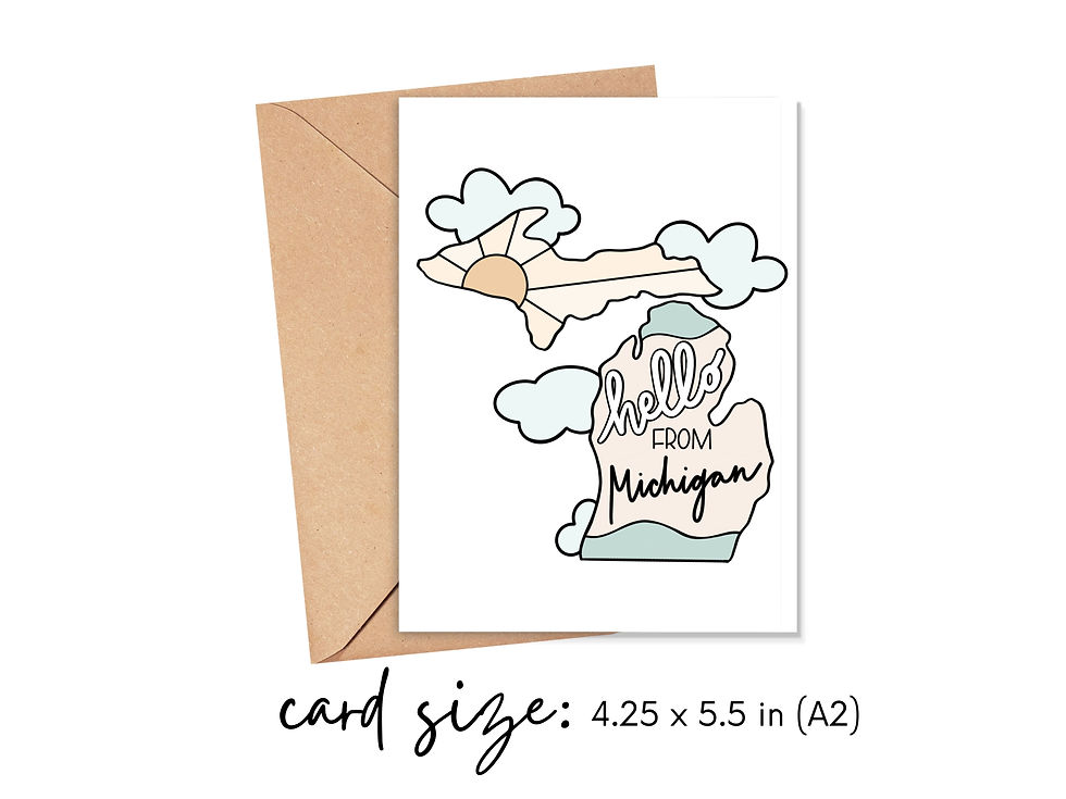 Thumbnail: Hello from Michigan Card