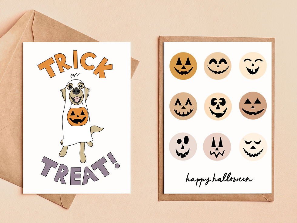 Thumbnail: Happy Halloween Pumpkin Faces Card
