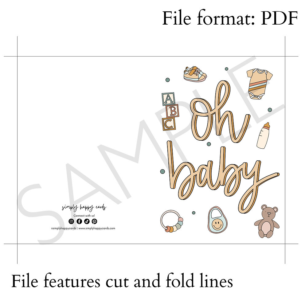 Thumbnail: Oh Baby Digital Printable Card