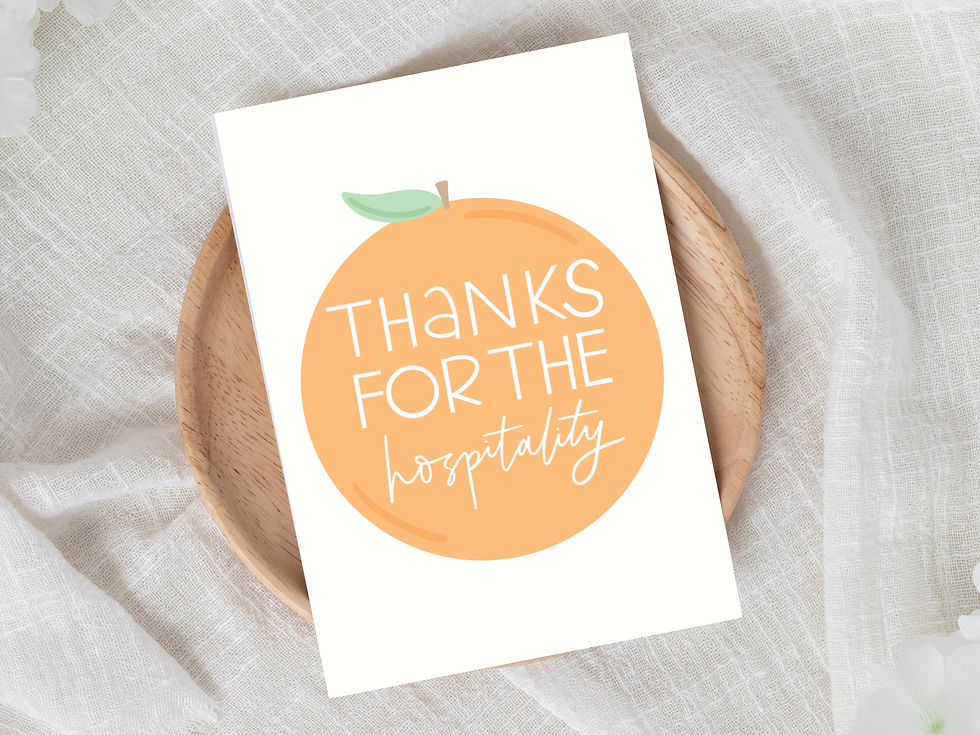 Thumbnail: Thank You for the Hospitality Card