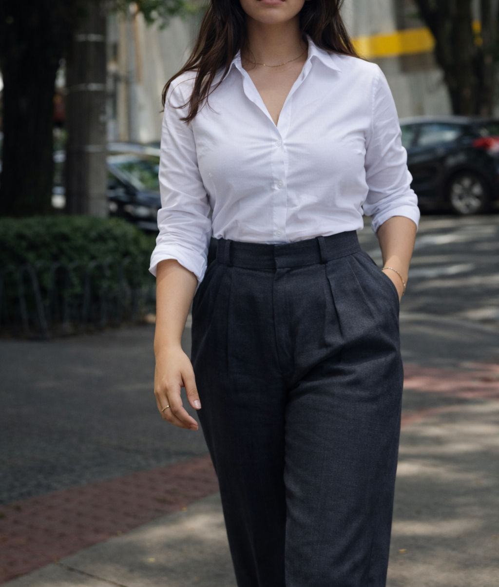 Camisa branca lisa Ralph Lauren