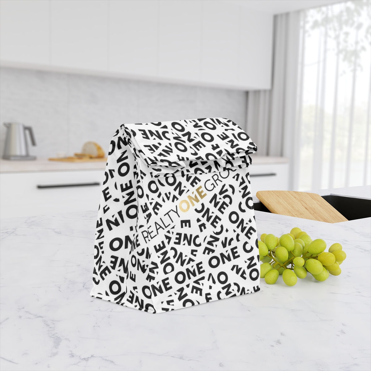White Wall Polyester Lunch Bag