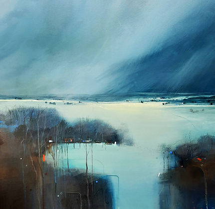 Flooded Fields, december 80x80cm