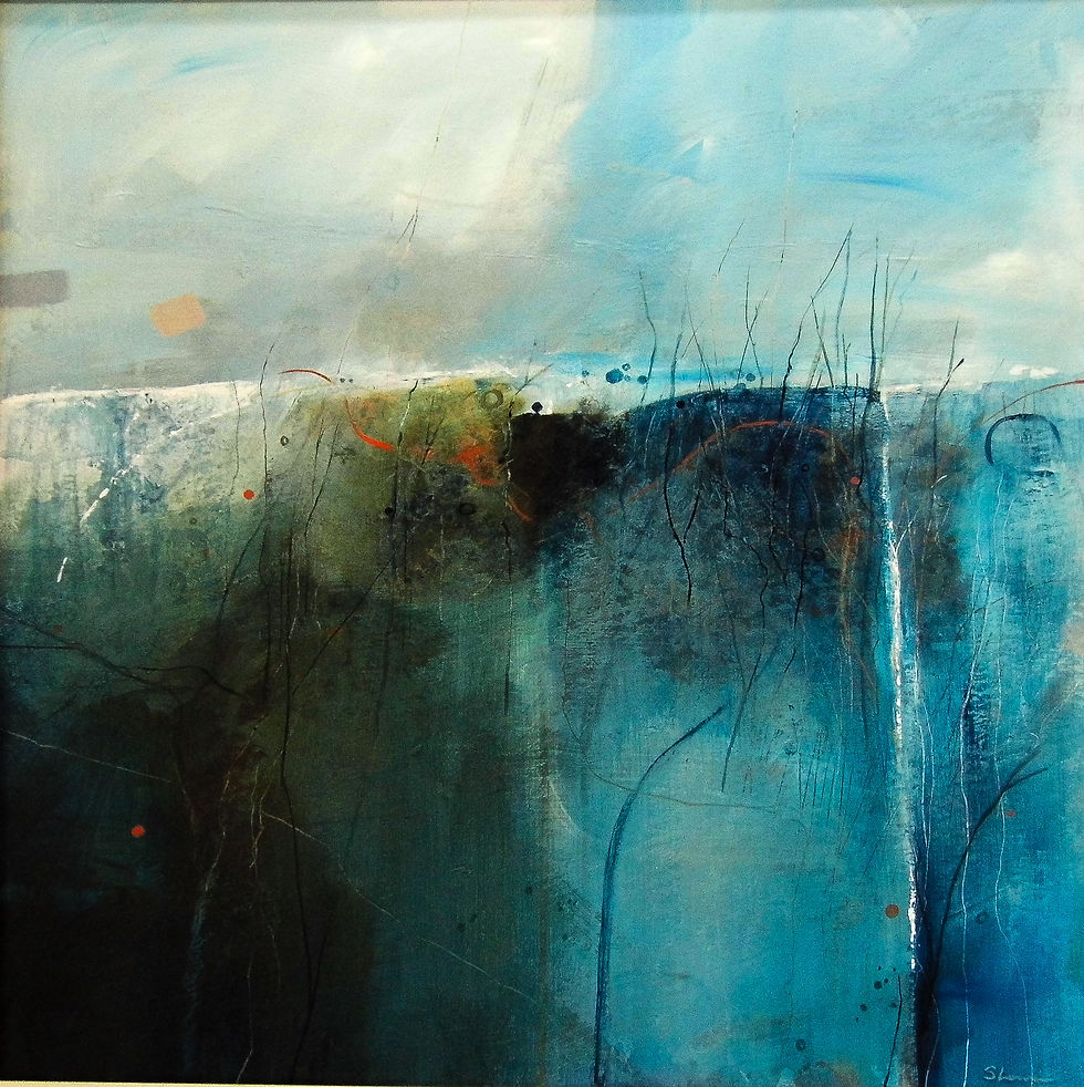Over the "mountain" 60x60cm Acrylic on board £1200