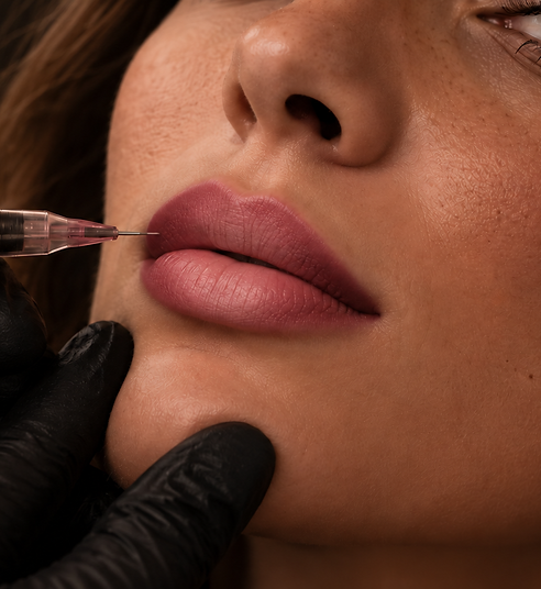 Ombré Lips – Lippenpigmentierung mit abgestuftem Farbverlauf und weicher Kontur.