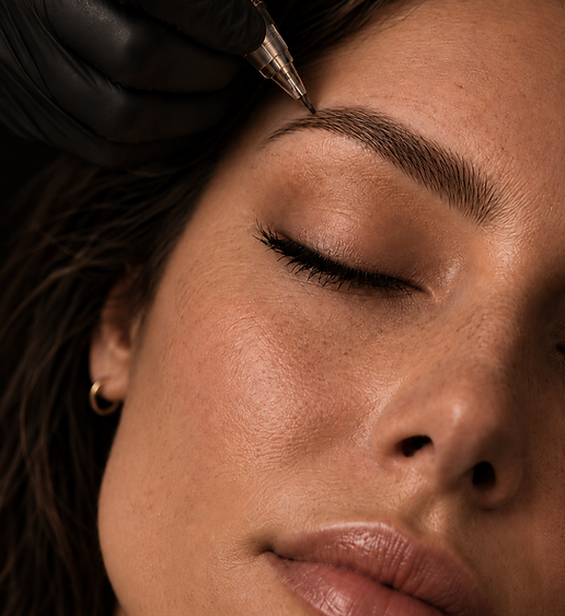 Maschinelle Härchenzeichnung für fein strukturierte Hyperrealism Brows