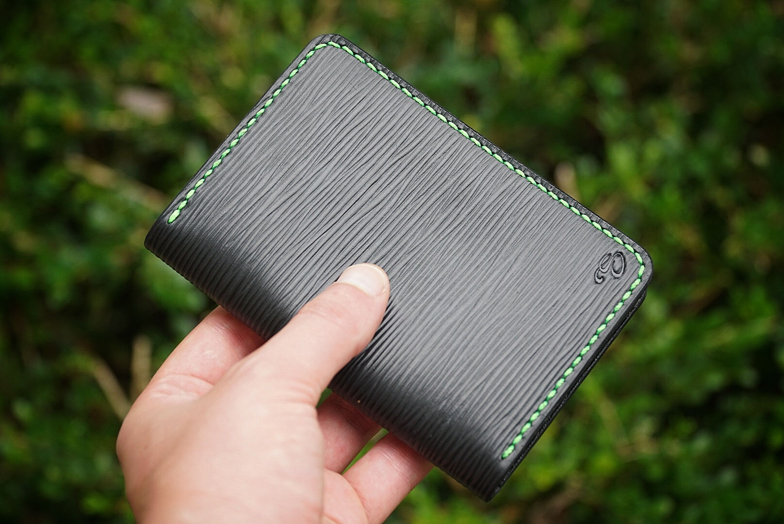 Black Epi Leather Passport Wallet 
