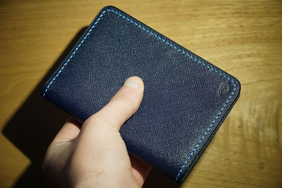 Thumbnail: Navy Blue Chèvre Saffiano Passport Wallet