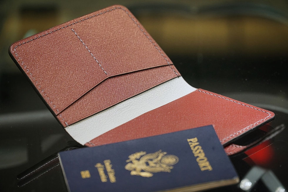 Thumbnail: Saffiano Leather Passport Wallet