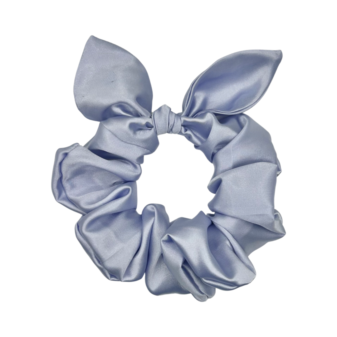 Tie Light Purple Satin Scrunchie 