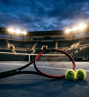 Firefly_Gemini Flash_A premium tennis sports photography scene featuring a professional te