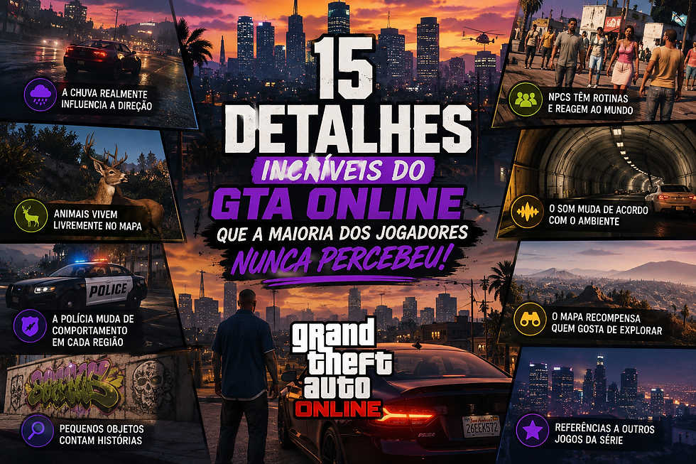 15 detalhes incríveis do GTA Online que a maioria dos jogadores nunca percebeu