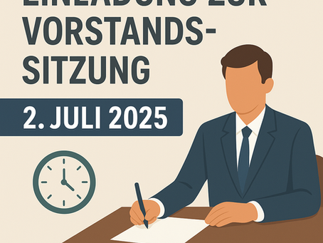 Einladung zur Vorstandssitzung am 02.07.2025