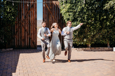 venue at chilleens reception entrance, brunch wedding