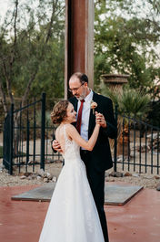 north valley garden center, wedding reception, arizona wedding photographer, bride and father dance
