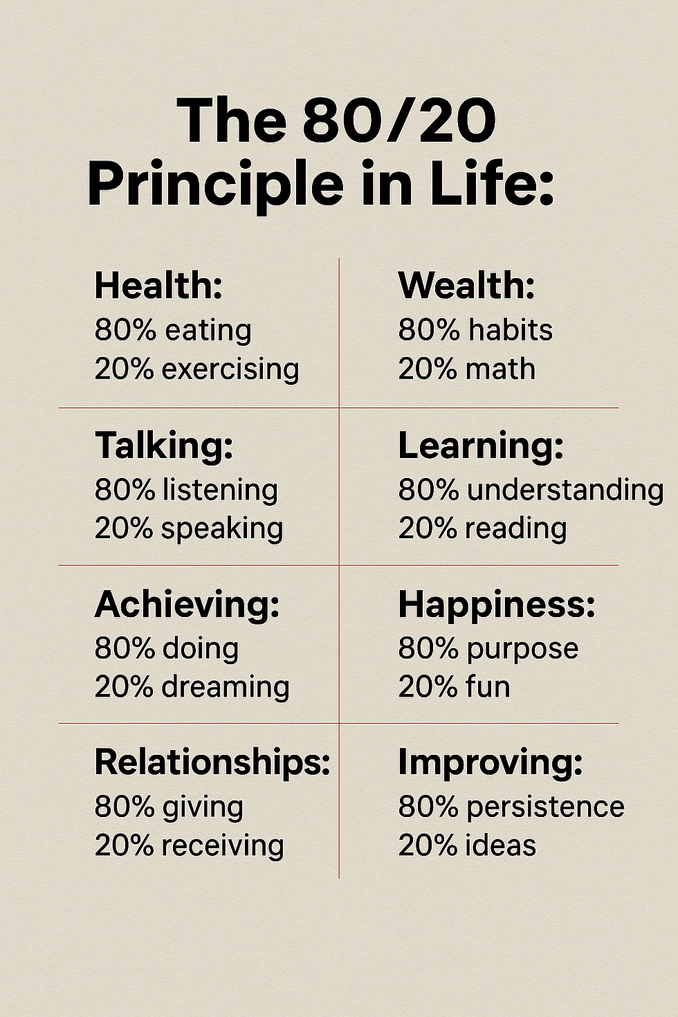 The 80/20 Rule: Stop Overcomplicating Your Life
