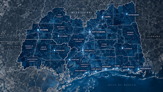 Aeris Environmental Inspection Southern Mississippi Gulf Coast Service Map