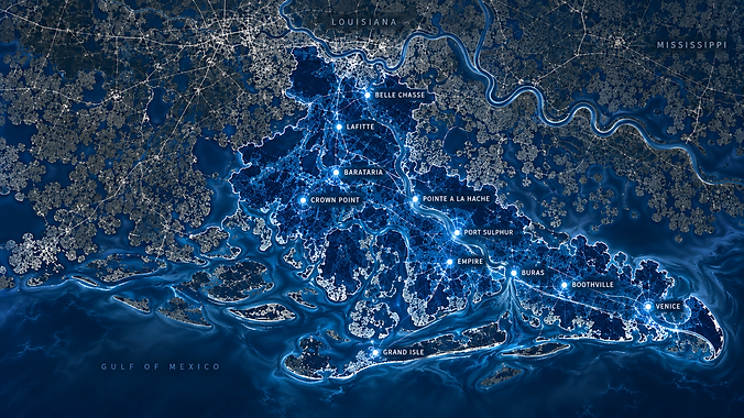 Aeris Environmental Inspection Lower Jefferson and Plaquemines Parish Service Area Map