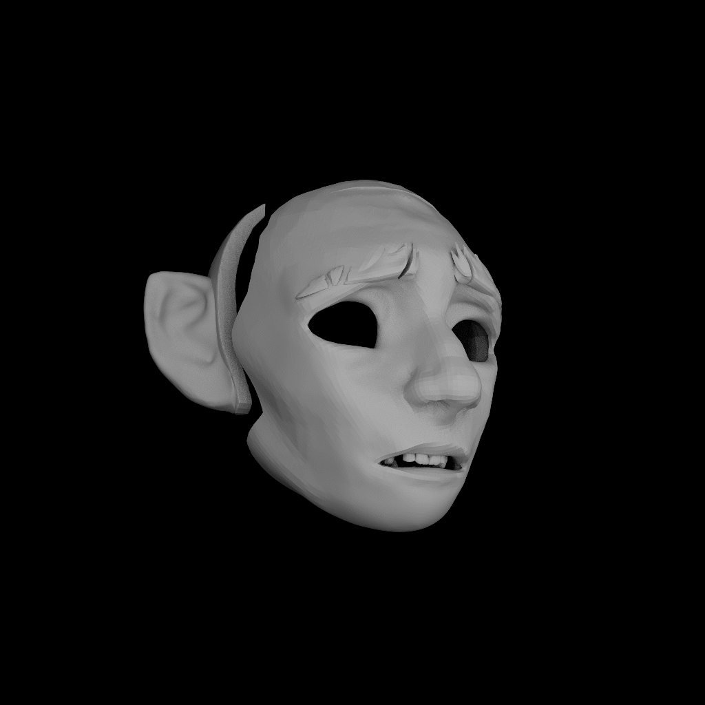 3d render of face transforation