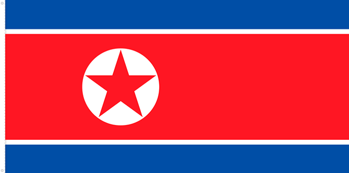 Bandera de Corea del Norte