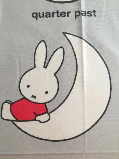 Thumbnail: Miffy Telling The Time Panel, up close of Miffy with red top sitting on the moon
