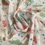 Thumbnail: Tea party fabric - white, featuring tea pots & coffee pots, cookies, etc on a white background - shown in swirled effect