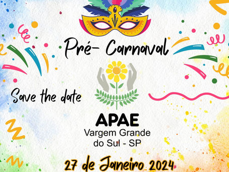 PRÉ-CARNAVAL DA APAE SERÁ DIA 27/01