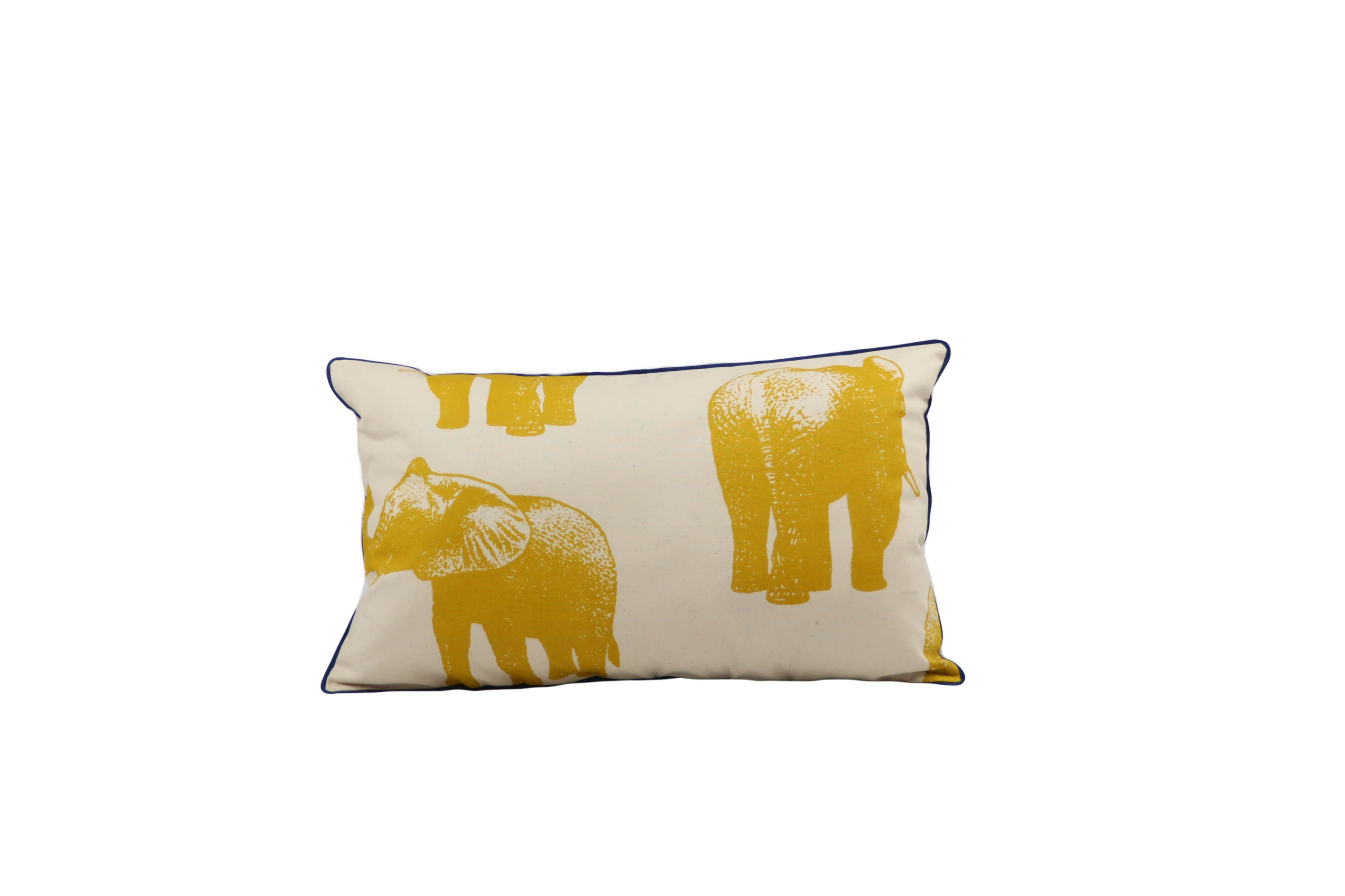 Coussin Rectangle Bogolan Eléphant jaune