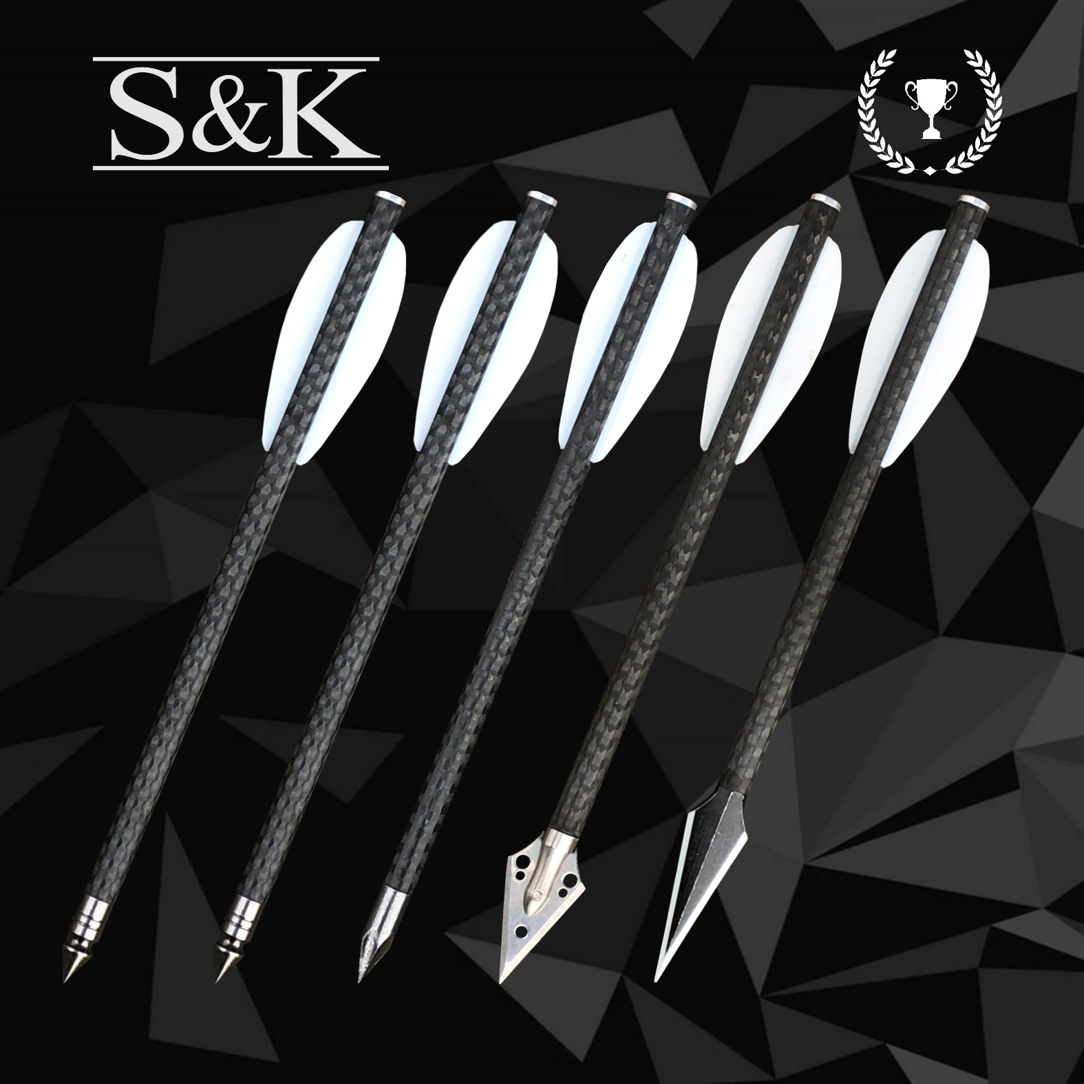 Promopack - Pfeile für Pistolenarmbrüste - 6,3" (160mm) - 3K Carbon