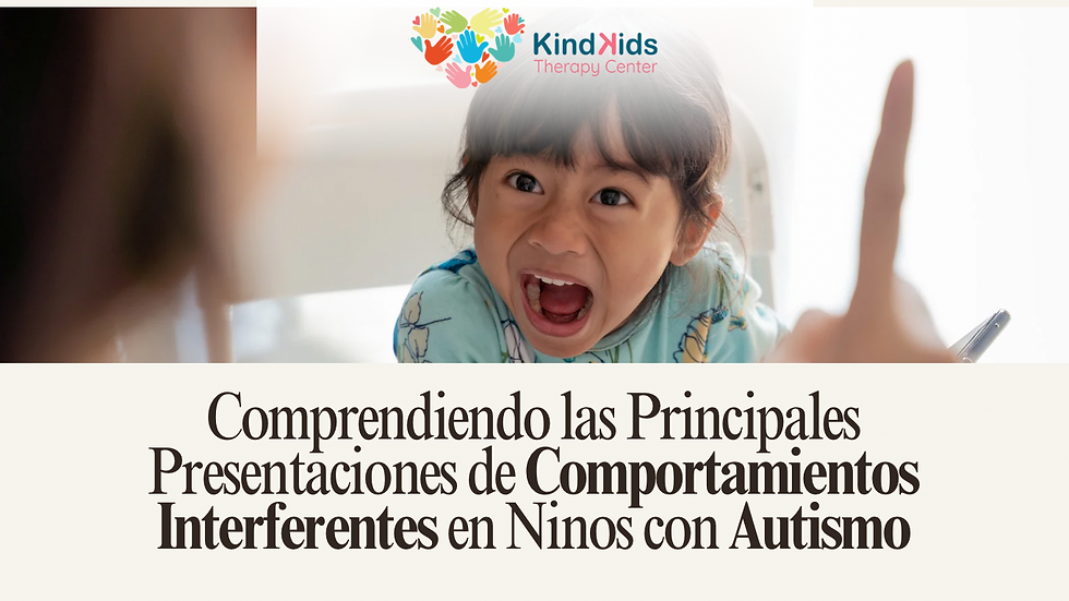 Comprendiendo las Principales Presentaciones de Comportamientos Interferentes en Niños con Autismo
