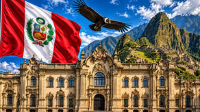 CASA DE PIZARRO (PALÁCIO DE GOVERNO DO PERU), BANDEIRA DO PERU, MACHU PICCHU E CONDOR-DOS-ANDES