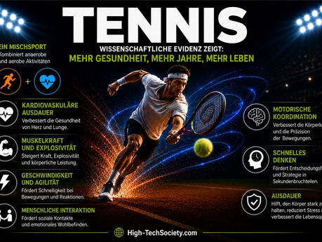 Warum wurde Tennis zum Anlass einer wissenschaftlichen Studie über die Lebenserwartung genommen?