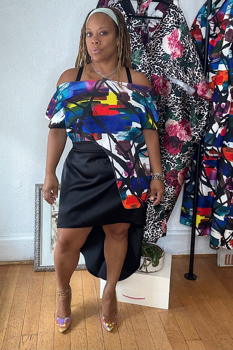 スカート RAWSTUDIO SATIN ANKLE-LENGTH SKIRT RAW STUDIO - satin ankle-length skirt-NAVY