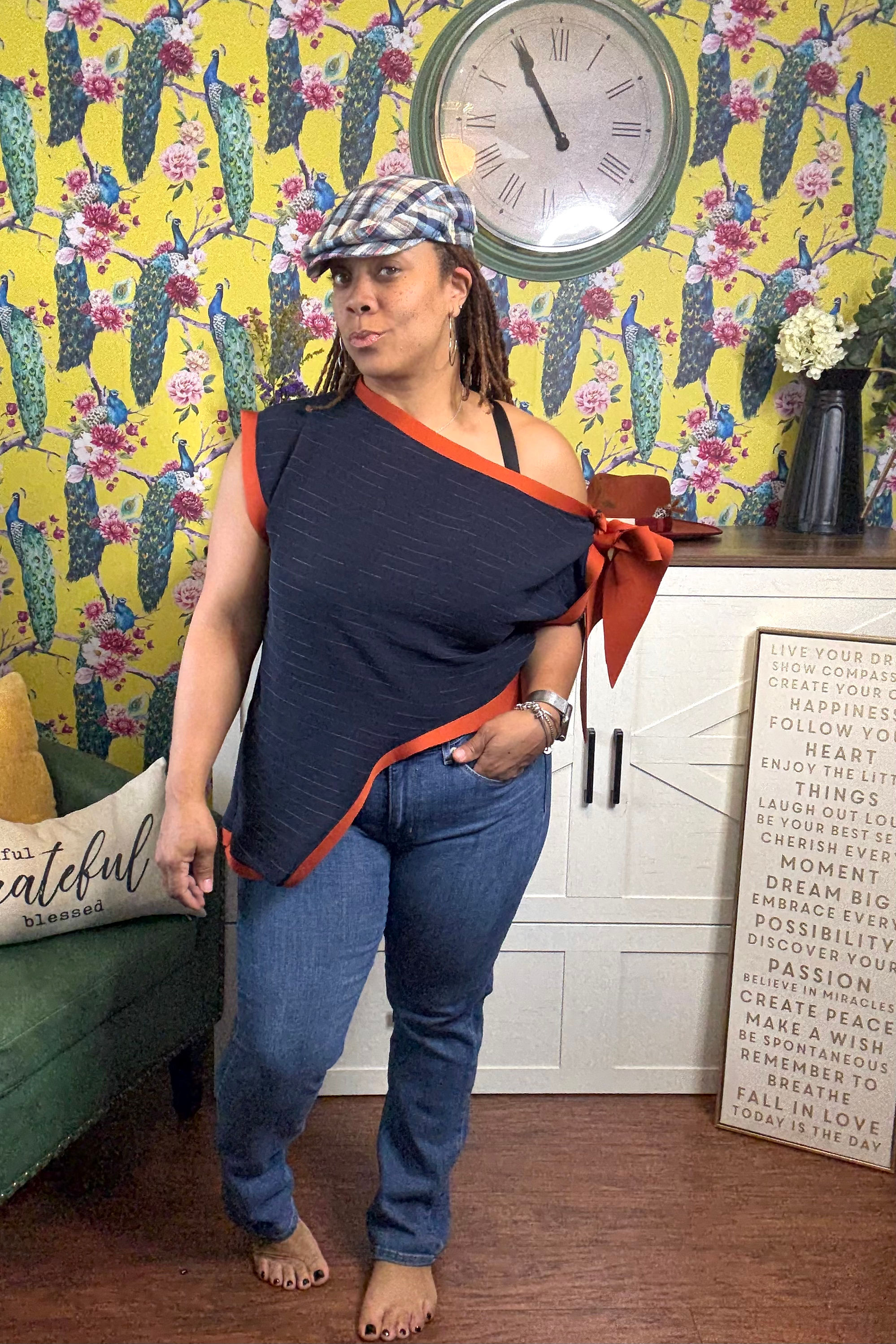 Pin Stripe Rebel Top