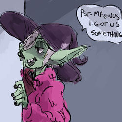 my part for an art trade with _ceolette !!! they asked for taako sneaking a cat into the BOB but mag