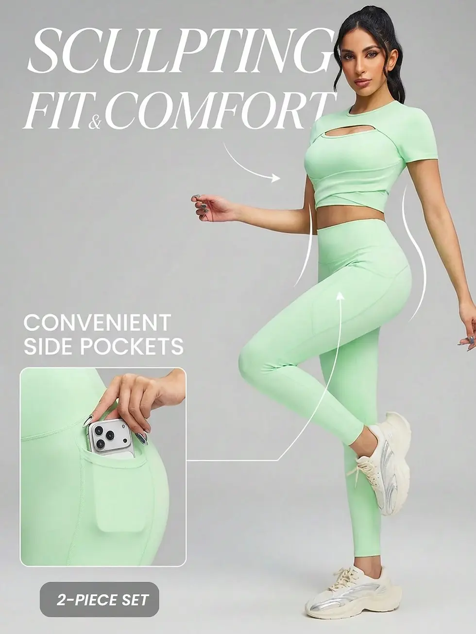 Thumbnail: Aerobfit Sculptor Mint Green Set 