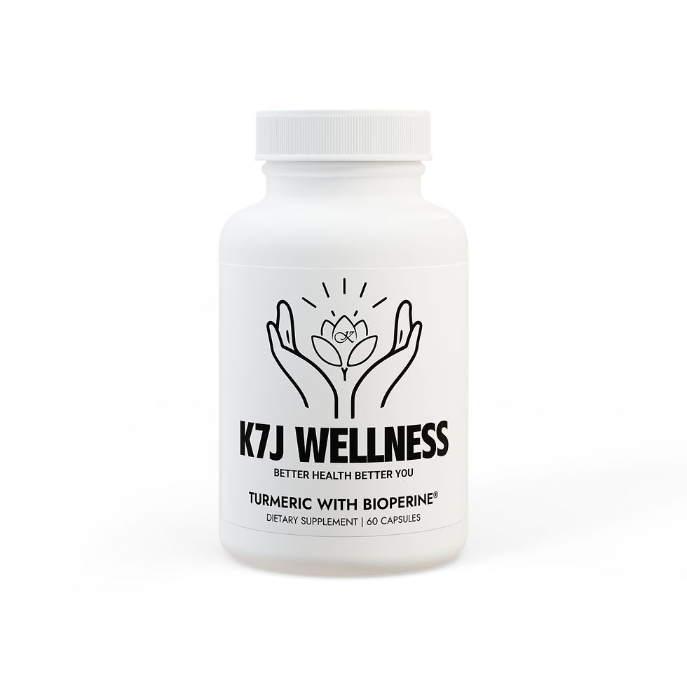 Thumbnail: K7J Turmeric with BioPerine® (Black Pepper Extract) Supplement (60 Capsules)