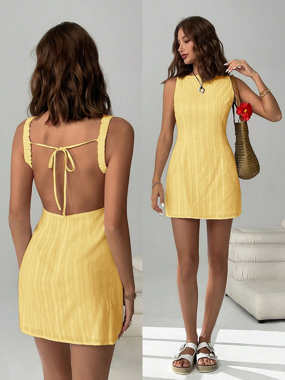 Thumbnail: Kutesy Kulture Estelle Tie-Up Backless Mini Dress 