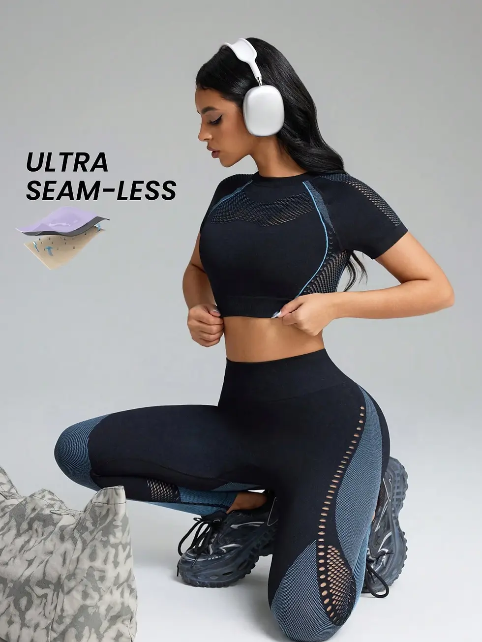 Thumbnail: Aerobfit Innovista Knitted Fabric Sport Set 