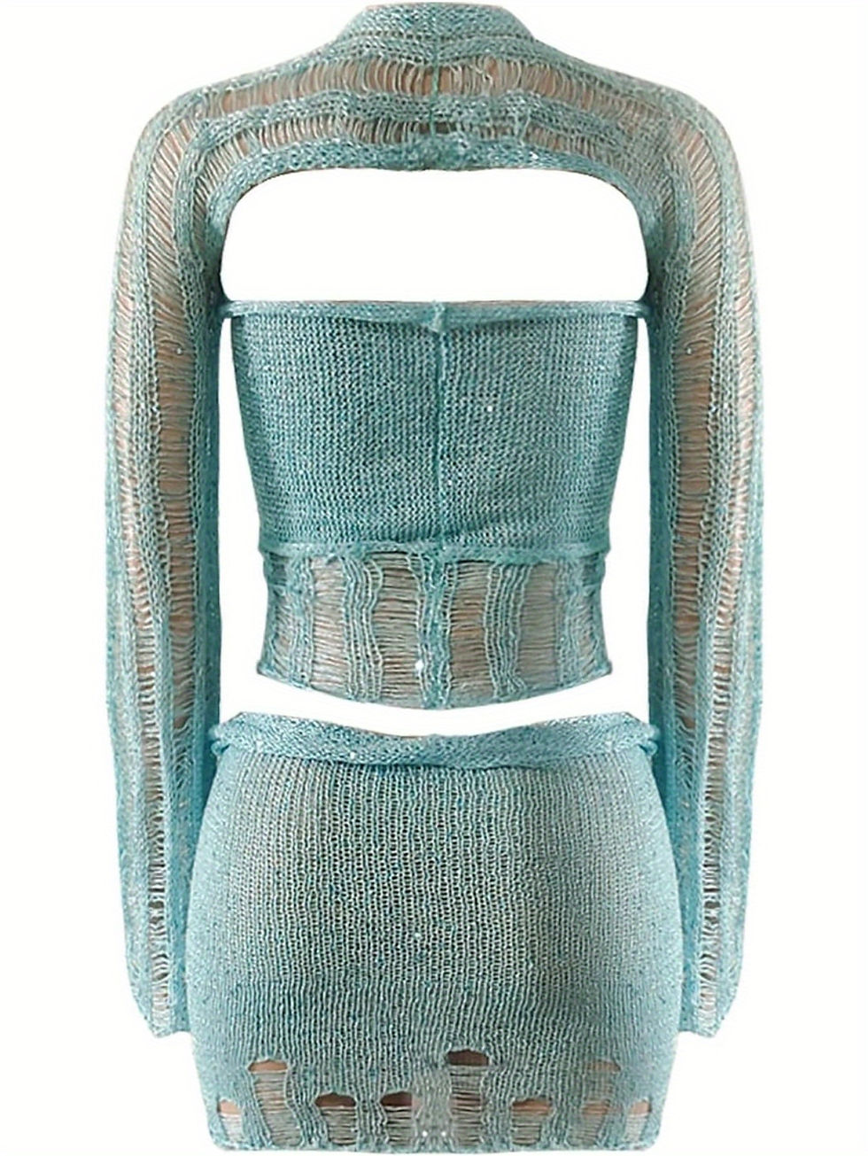 Thumbnail: Silhouette Intimates Women Aqua Sequin Set