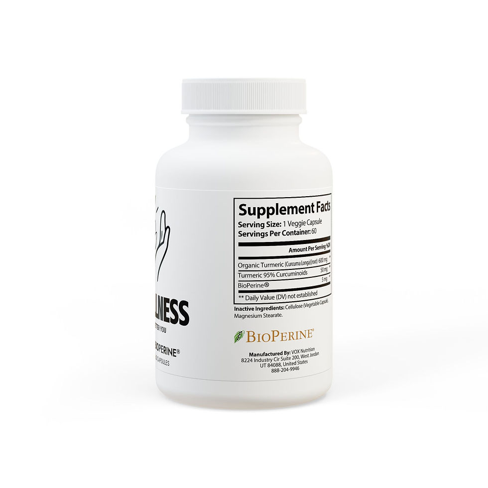 Thumbnail: K7J Turmeric with BioPerine® (Black Pepper Extract) Supplement (60 Capsules)
