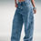 Thumbnail: Bizarre Bottoms Verbiage Frayed Patch Denim Jeans
