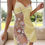Thumbnail: Silhouette Intimates Yellow Lace-Trimmed Mini Slip