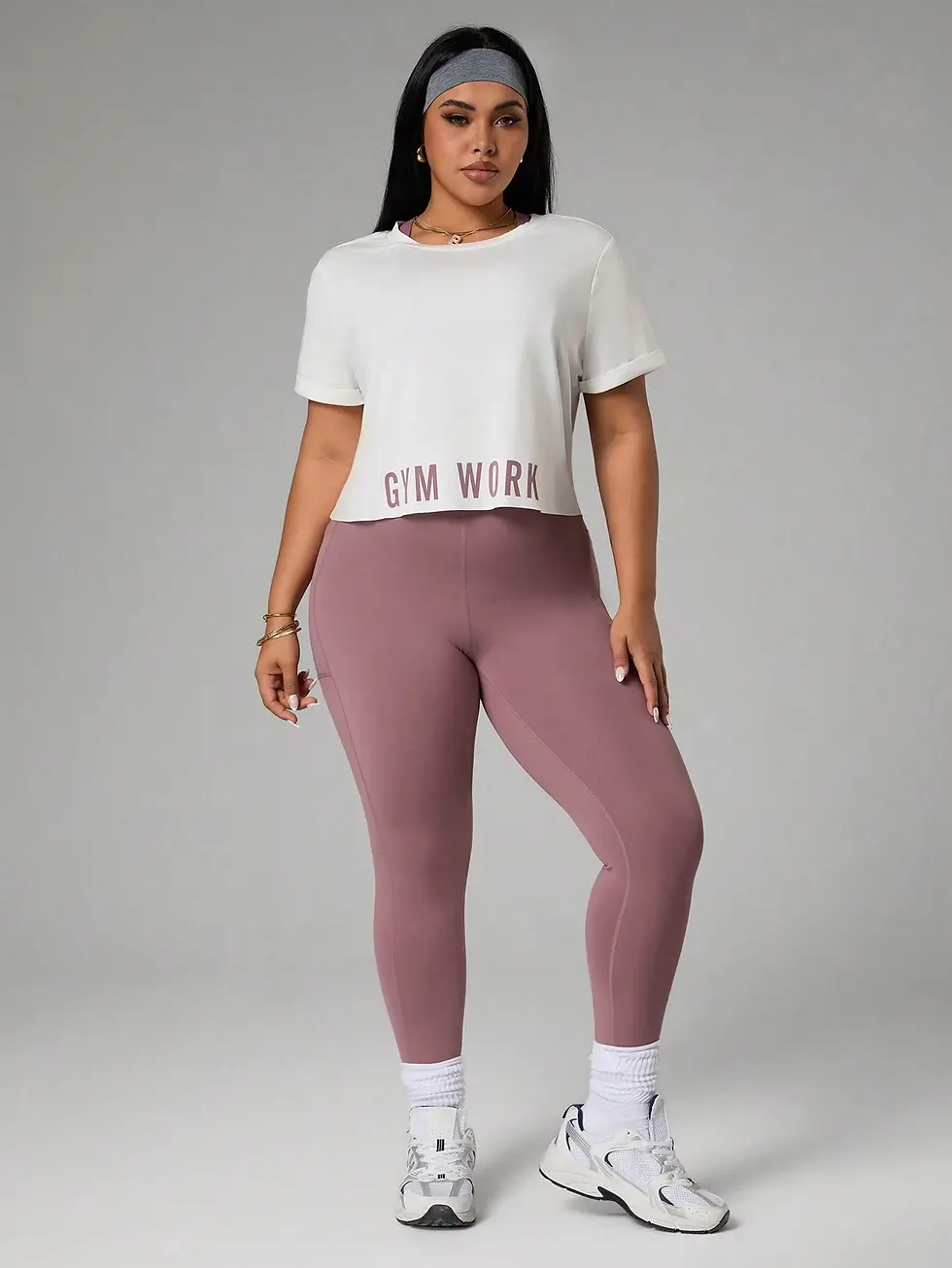 Thumbnail: Aerobfit Gym Era Plus Size 3-Piece Set
